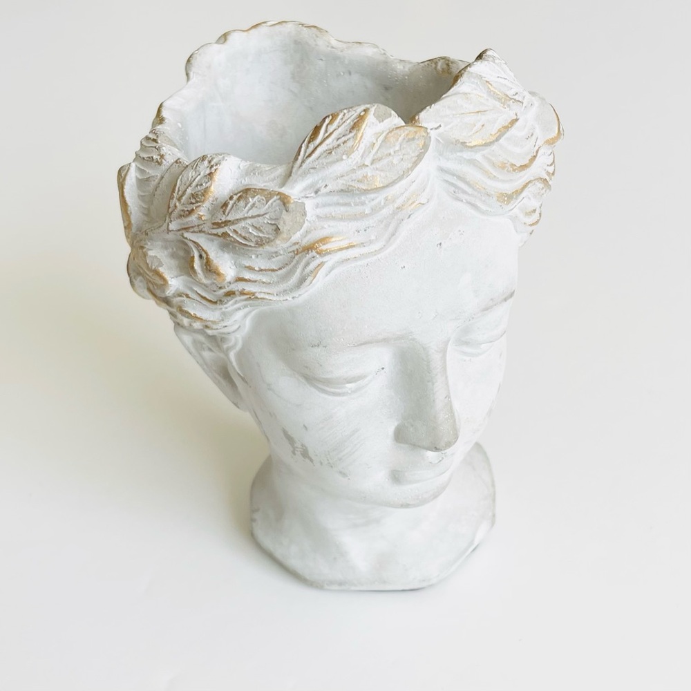 Anthropologie SMALL Grecian Bust Cement Pont - Picture 5 of 11